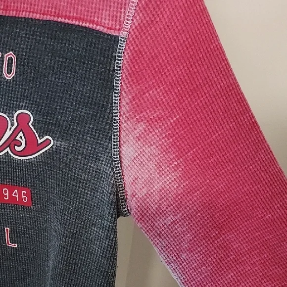 NFL San Francisco 49ers Women's Long Sleeve Tee - Red and Gray - Picture 6 of 7